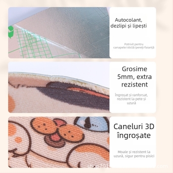 Placă de zgâriere pentru pisici, montată pe perete, 3D, fără scame, protecție pentru canapea, jucărie de stimulare pentru pisici, placă pentru labele pisicii
