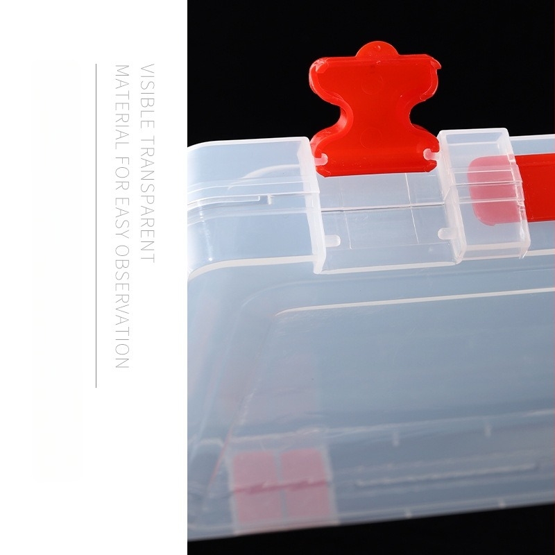 Set de cutii transparente PP pentru depozitare – piese, documente și accesorii; cutii din plastic de diferite dimensiuni, cu capac basculant; design modern minimalist; cutie pentru caligrafie.