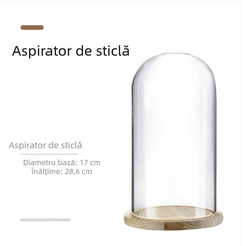 Capac din lemn pentru cocktailuri afumate, pentru aromă, whisky și băuturi spirtoase, cu gheață rotundă