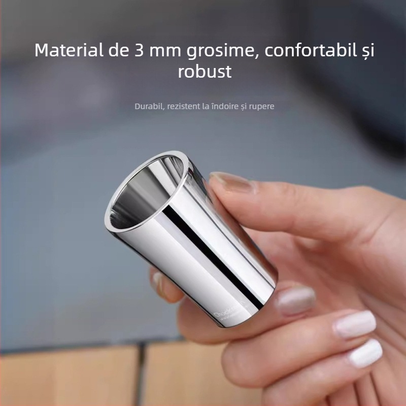 Pahar pentru băuturi spirtoase din oțel inoxidabil 316, îngroșat, rezistent la cădere, capacitate 1–100 ml, design modern minimalist, culoare solidă, un pahar, cu logo imprimat