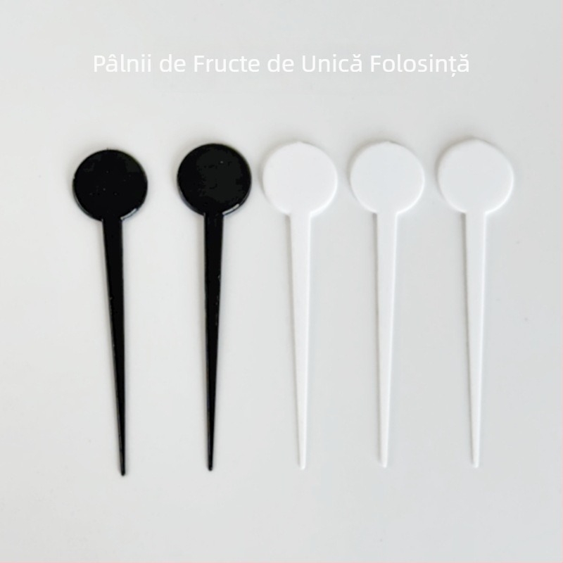 Furculiță de fructe de unică folosință din plastic, compactă, de calitate alimentară, portabilă, pentru uz casnic