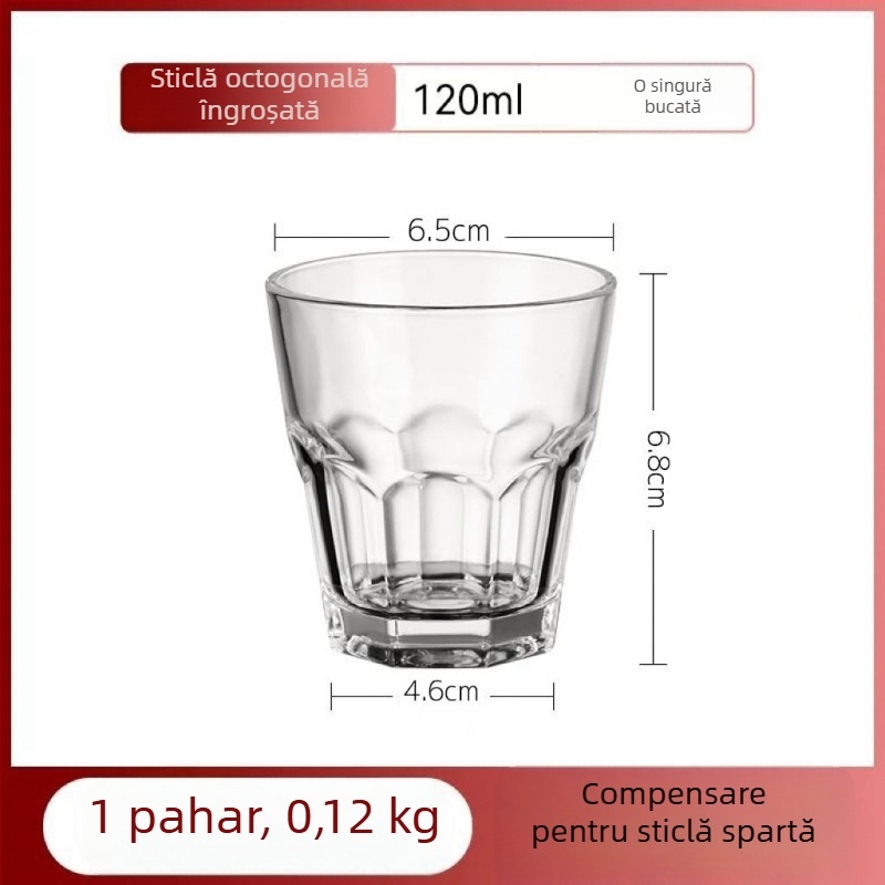 Set din sticlă temperată: pahare de vin, pahare Baijiu, pahare de bere, pahare de apă, pahare octagonale