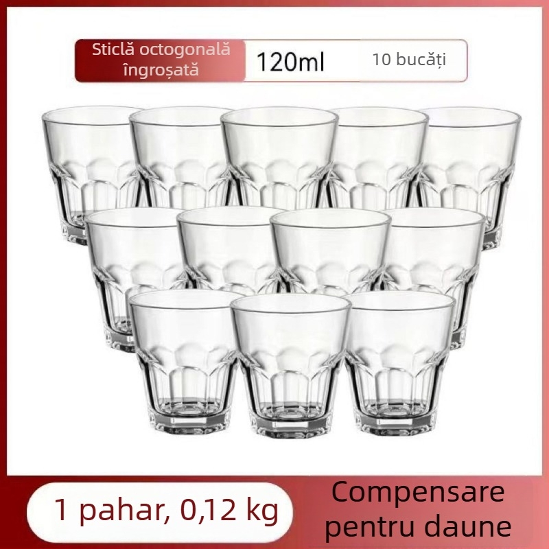 Set din sticlă temperată: pahare de vin, pahare Baijiu, pahare de bere, pahare de apă, pahare octagonale