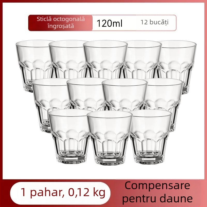 Set din sticlă temperată: pahare de vin, pahare Baijiu, pahare de bere, pahare de apă, pahare octagonale