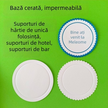 Suporturi de pahare premium pentru hoteluri și baruri, din hârtie absorbantă, de unică folosință
