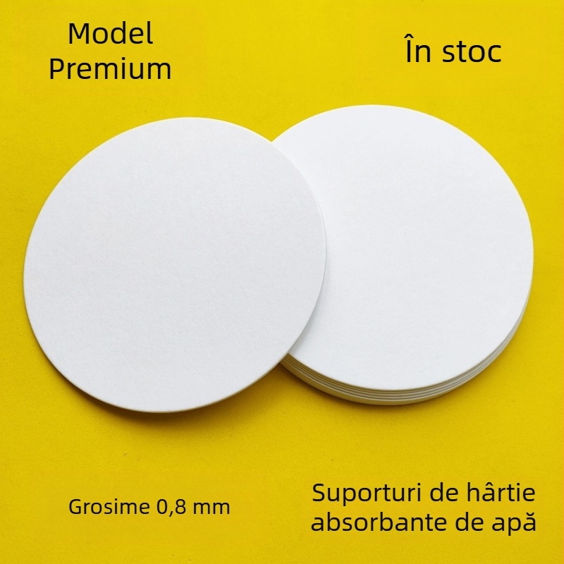 Suporturi de pahare premium pentru hoteluri și baruri, din hârtie absorbantă, de unică folosință