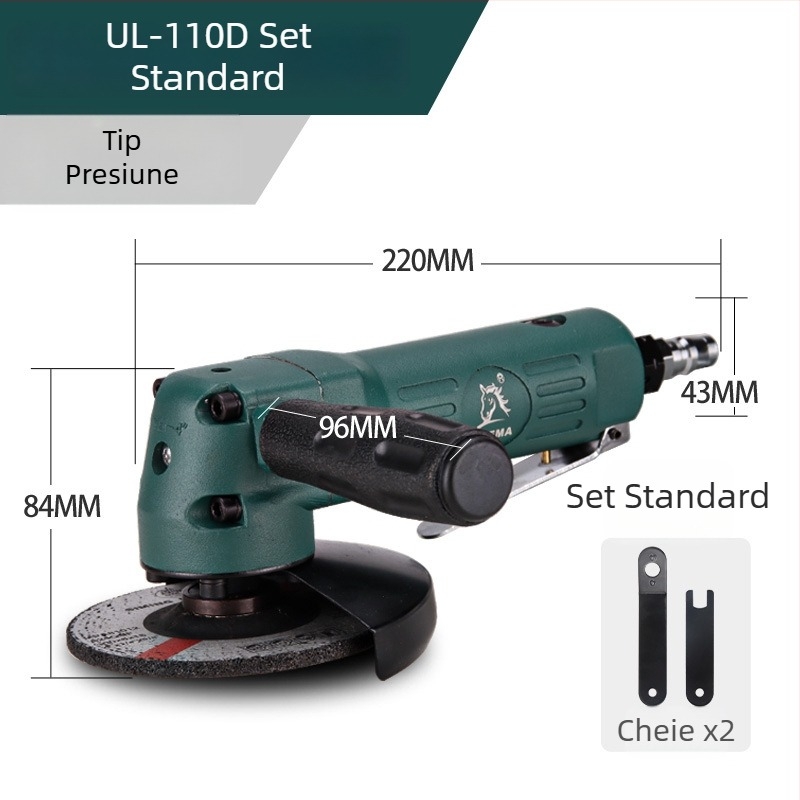 ULEMA polizor unghiular pneumatic de 4 inch, de calitate industrială, pentru tăiere, șlefuire și polisare - Jinye