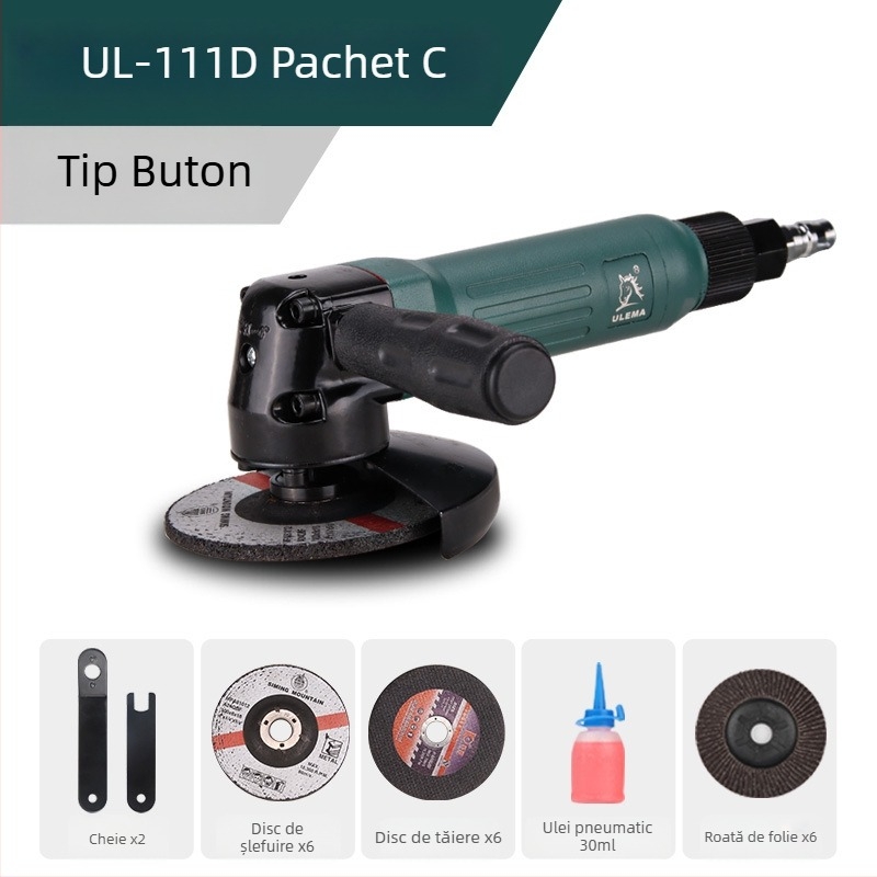 ULEMA polizor unghiular pneumatic de 4 inch, de calitate industrială, pentru tăiere, șlefuire și polisare - Jinye