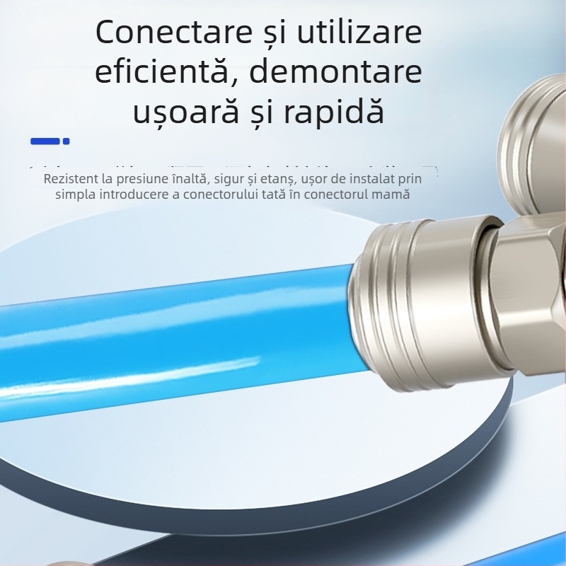 SMYSMV4 Conector rapid tip C – conector circular cu trei și două căi, filet intern și extern, accesorii pneumatice pentru pompă, linie de aer cu închidere proprie