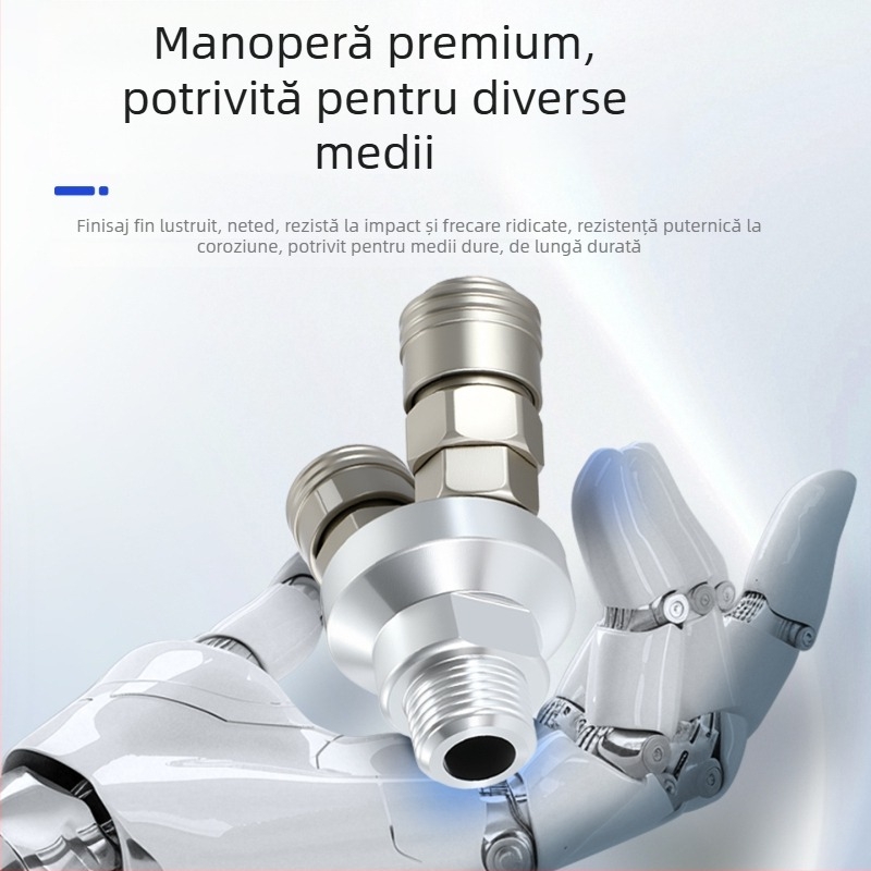 SMYSMV4 Conector rapid tip C – conector circular cu trei și două căi, filet intern și extern, accesorii pneumatice pentru pompă, linie de aer cu închidere proprie