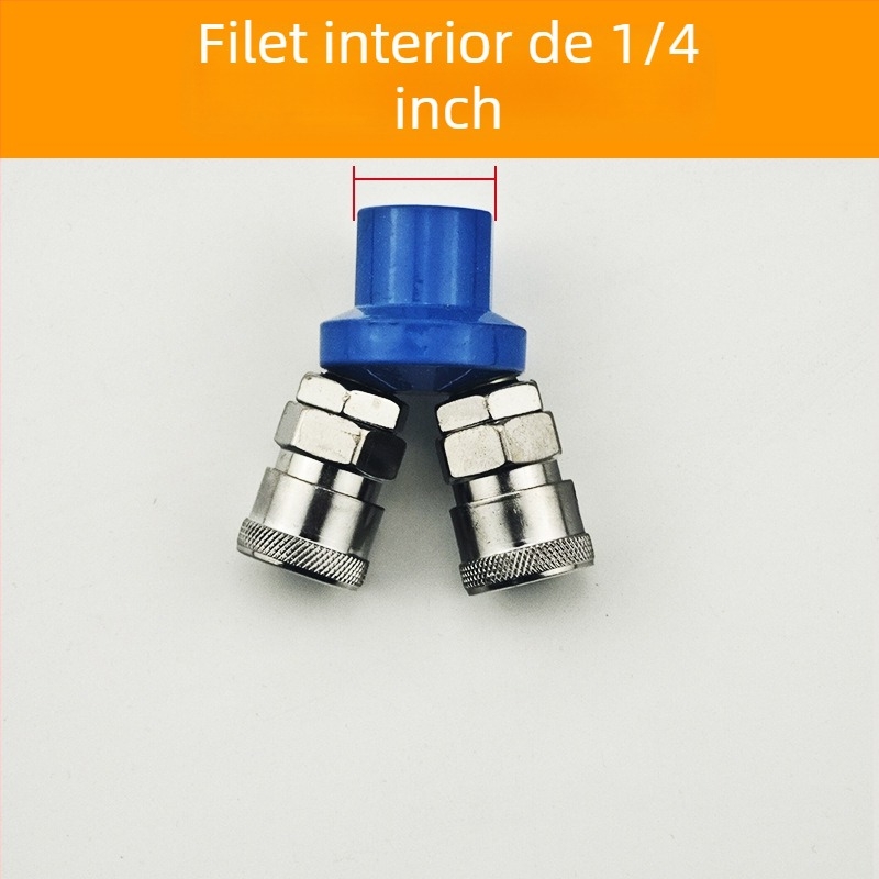 SMYSMV4 Conector rapid tip C – conector circular cu trei și două căi, filet intern și extern, accesorii pneumatice pentru pompă, linie de aer cu închidere proprie