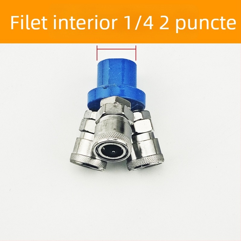 SMYSMV4 Conector rapid tip C – conector circular cu trei și două căi, filet intern și extern, accesorii pneumatice pentru pompă, linie de aer cu închidere proprie