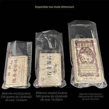 Film termic de contracție pentru bloc de ceai Pu'er, folie PVC transparentă pentru sigilare, 250 g–1000 g