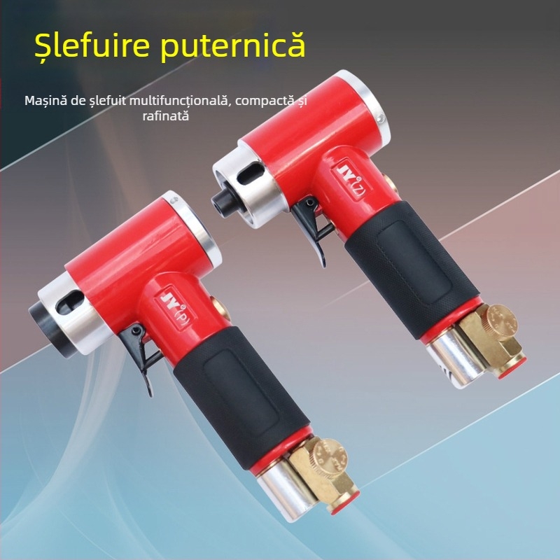 Polizor unghiular pneumatic pentru șlefuire și lustruire, aparat compact pentru lustruire și aplicare de ceară la mașini, disc de 2–3 inch, cap de 90°
