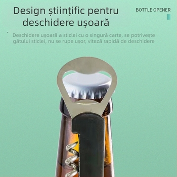 Deschizător de sticle pliabil, multifuncțional, pentru uz casnic, potrivit pentru vin roșu și sifon
