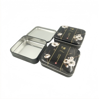 Cutie metalică pătrată cu capac basculant, bază extensibilă, cutie cadou din metal pentru merch anime, personalizabilă