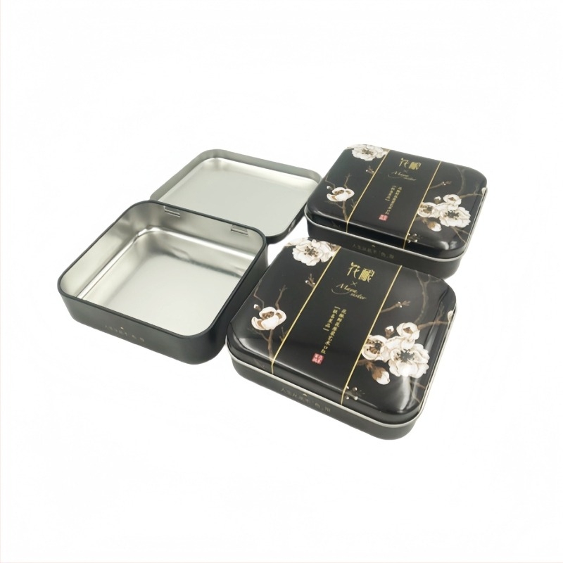 Cutie metalică pătrată cu capac basculant, bază extensibilă, cutie cadou din metal pentru merch anime, personalizabilă
