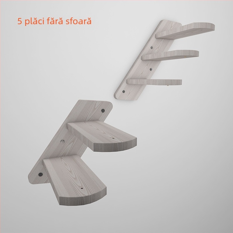 Coridor aerian pentru pisici, Scări pentru pisici de patru anotimpuri, Sistem de cățărare din lemn masiv pentru pisici, Cuib pentru pisici montat pe perete, Vilă pentru pisici, Tablă de zgâriat pentru pisici