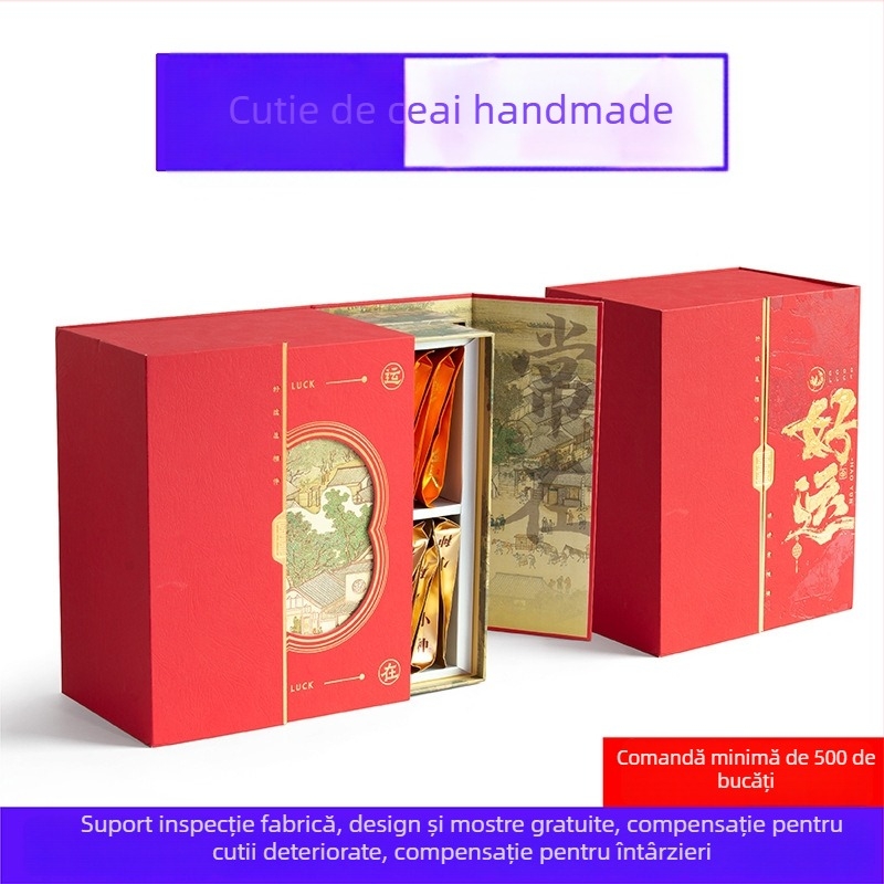 Cutie cadou pentru ceai, personalizată – ambalaj manual, personalizabil