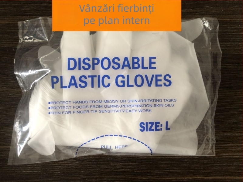 Mănuși de unică folosință din TPE, cu grosime sporită, pentru curățenie casnică și protecție, cutie cu 100 de bucăți
