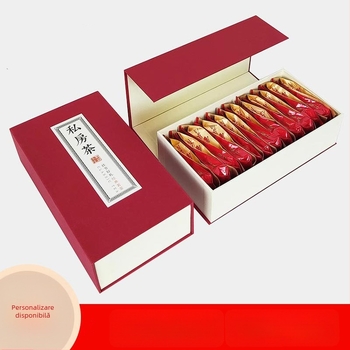 Ceai Da Hong Pao în cutie cadou cu cutie goală – carton Kraft premium, jumătate jin (≈250 g)