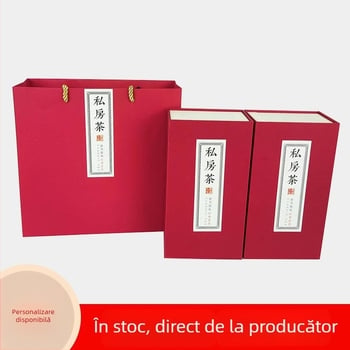 Ceai Da Hong Pao în cutie cadou cu cutie goală – carton Kraft premium, jumătate jin (≈250 g)