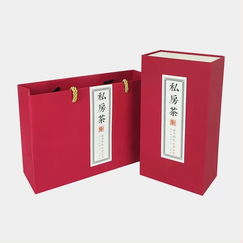 Ceai Da Hong Pao în cutie cadou cu cutie goală – carton Kraft premium, jumătate jin (≈250 g)