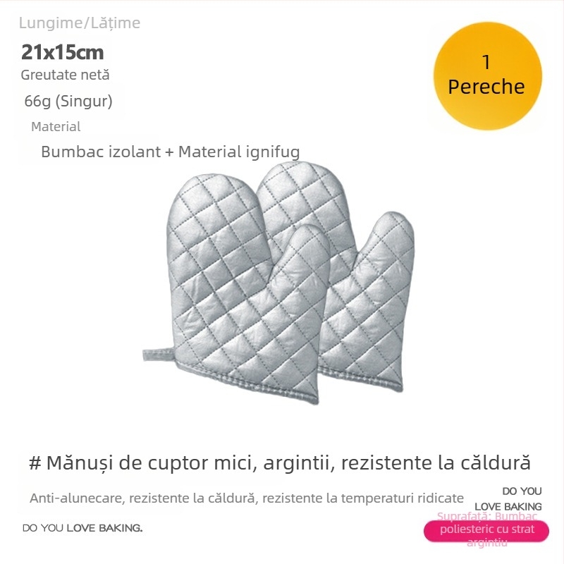 Mănuși izolante pentru bucătărie, rezistente la temperaturi ridicate, protecție împotriva arsurilor, antiderapante, mănuși groase pentru coacere, durabile și rezistente la uz
