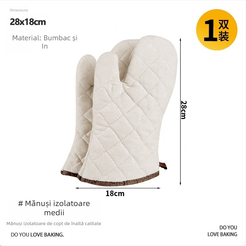 Mănuși izolante pentru bucătărie, rezistente la temperaturi ridicate, protecție împotriva arsurilor, antiderapante, mănuși groase pentru coacere, durabile și rezistente la uz