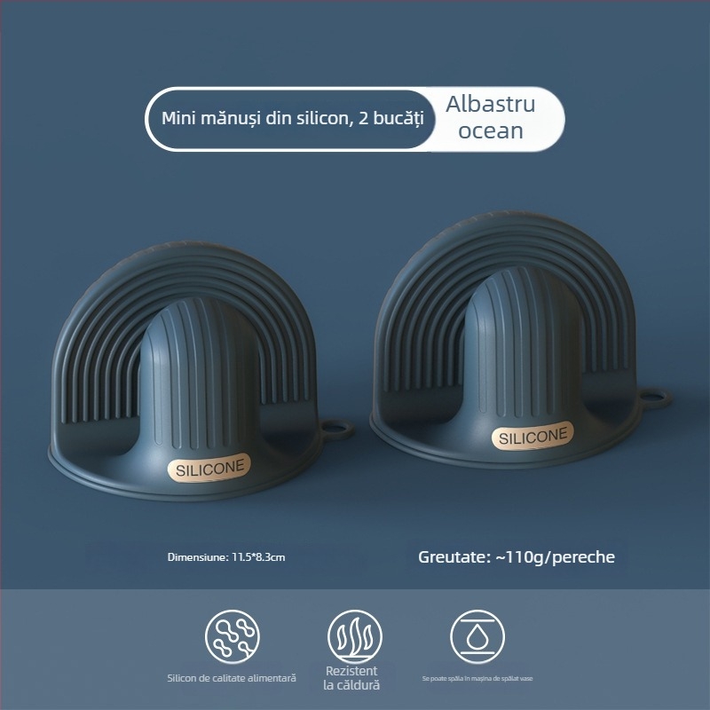 Mănuși din silicon izolante, rezistente la temperaturi înalte, groase pentru bucătărie, potrivite pentru cuptor și microunde