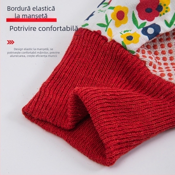 Mănuși de grădină cu acoperire nitrilă, din poliester-cotton, pentru plantarea florilor și legumelor