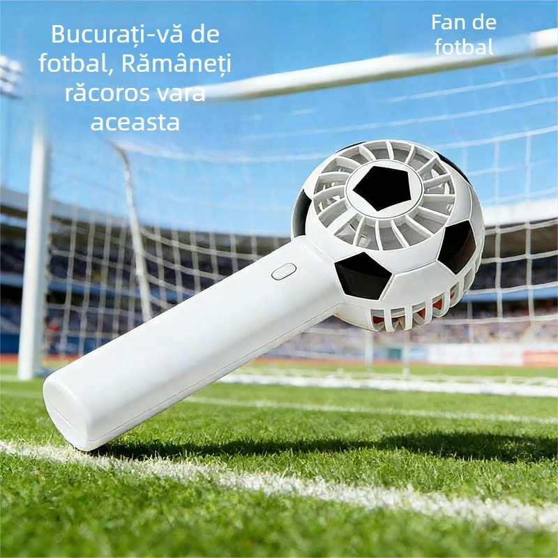 Ventilator portabil USB pentru fotbal, silențios, mini ventilator manual pentru Cupa Mondială la fotbal