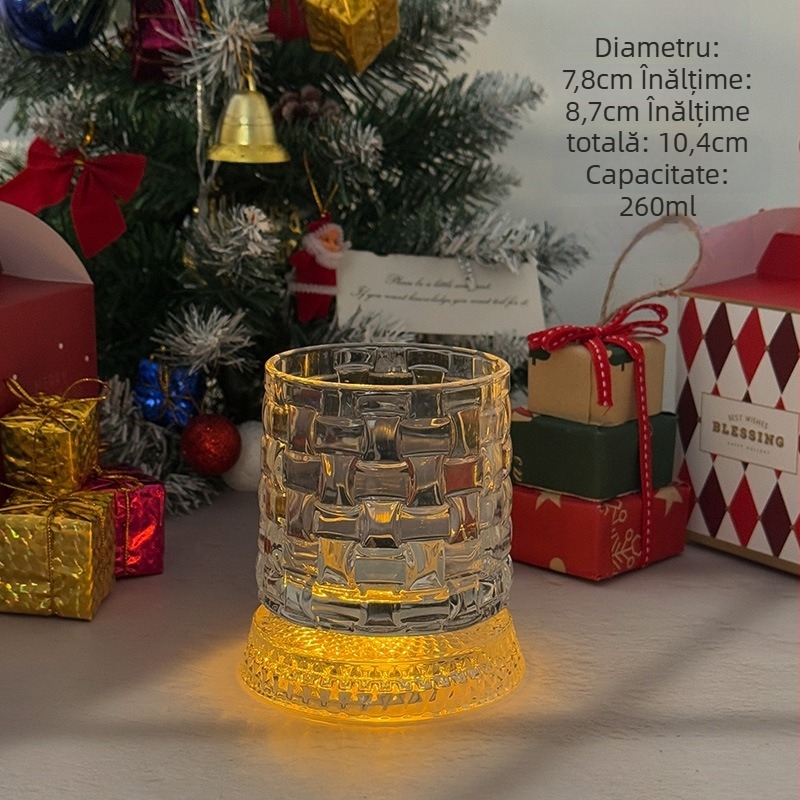 Pahar rotativ pentru whisky, pahar anti-derapare pentru bere și pahar de coniac pentru relaxare