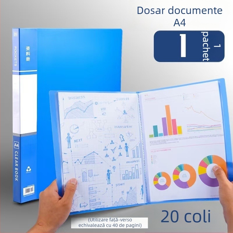 Dosar A4 îngroșat pentru documente, buzunar pentru inserții, dosar pentru partituri cu mai multe straturi, rechizite de birou