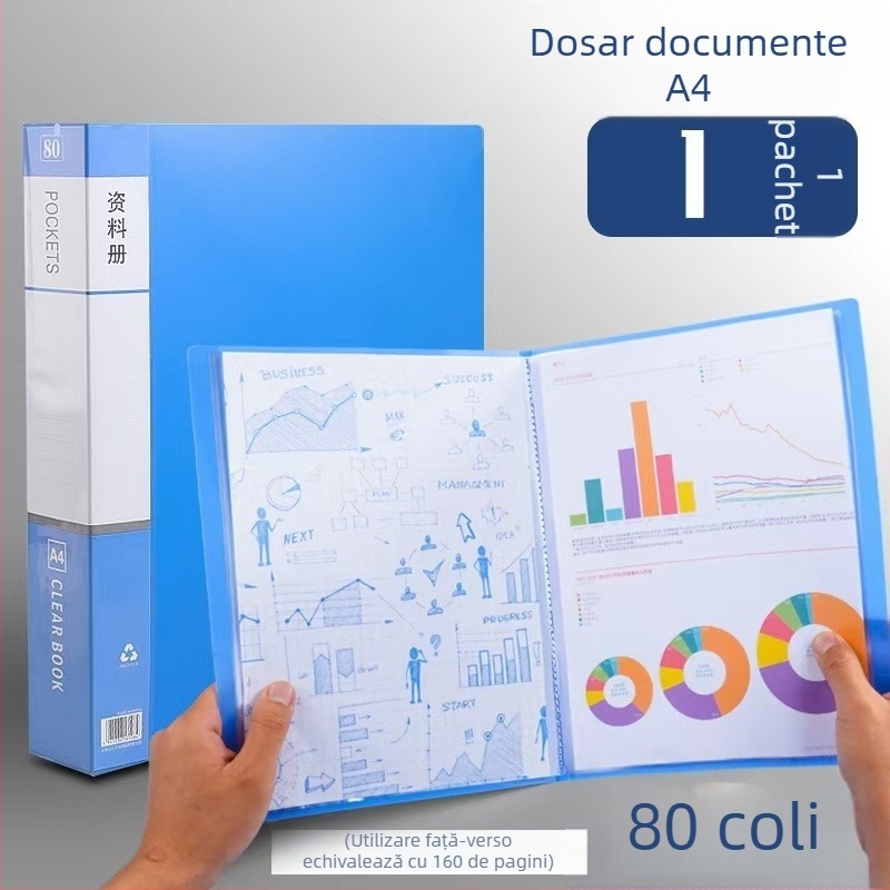 Dosar A4 îngroșat pentru documente, buzunar pentru inserții, dosar pentru partituri cu mai multe straturi, rechizite de birou