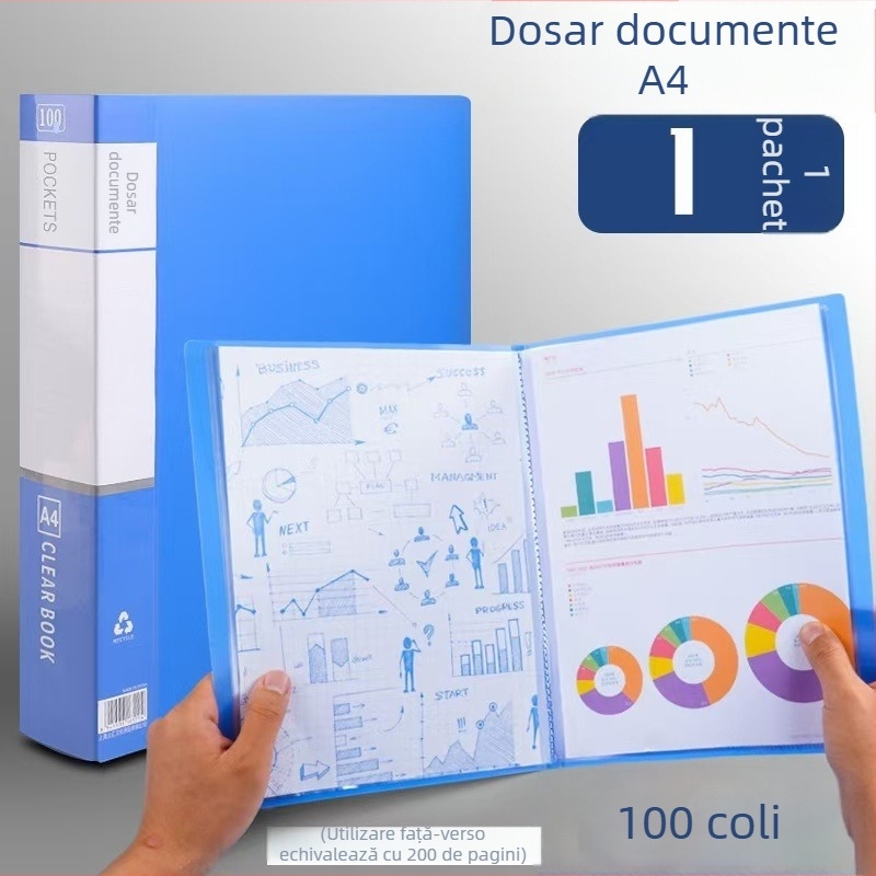 Dosar A4 îngroșat pentru documente, buzunar pentru inserții, dosar pentru partituri cu mai multe straturi, rechizite de birou