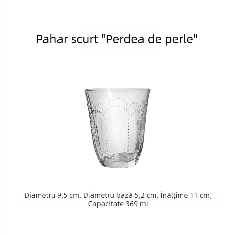 Goblet înalt, în stil Instagram, cu model floral gravat în European retro, pentru vin roșu și suc, lux discret