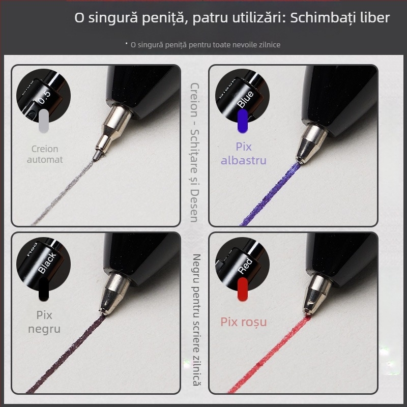 Pix metalic 4 în 1 cu senzor de gravitație, gel multicolor