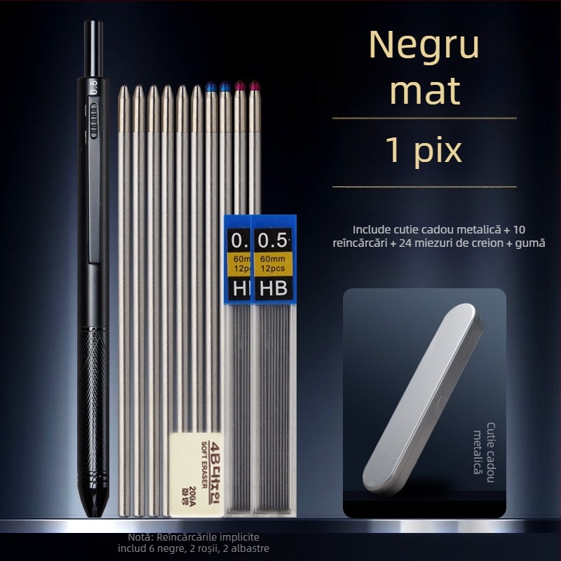 Pix metalic 4 în 1 cu senzor de gravitație, gel multicolor