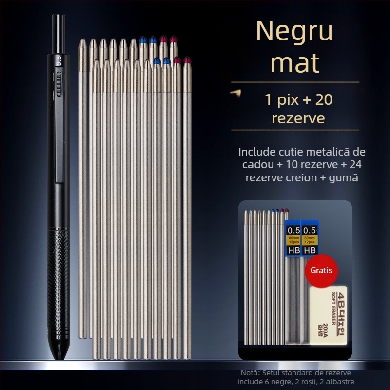 Pix metalic 4 în 1 cu senzor de gravitație, gel multicolor