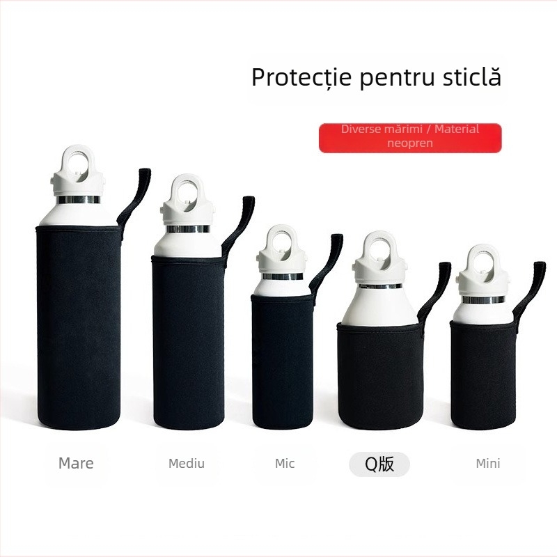 Husă izolatoare pentru ceașcă Ruihu Revomax, protecție din material textil cu funie de transport