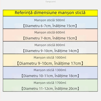 Husă elastică pentru sticlă de apă, capacitate mare 500–2000 ml