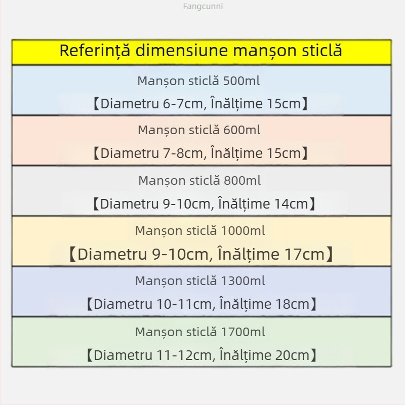 Husă elastică pentru sticlă de apă, capacitate mare 500–2000 ml