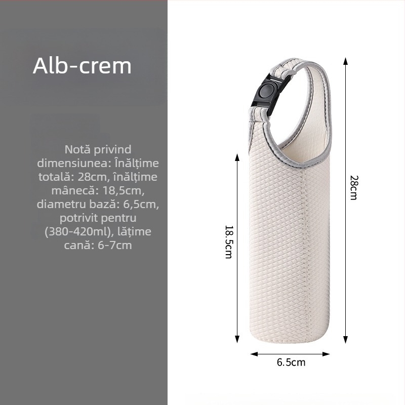 Husă izolatoare portabilă pentru cană cu curea crossbody