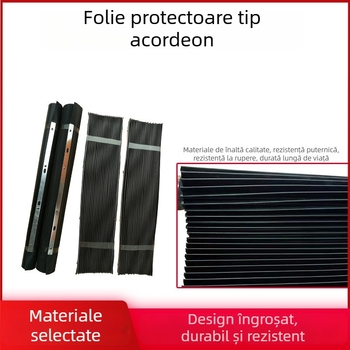 Protecție din cauciuc pentru freză turret, cu panou accordion, protecție împotriva șlajelor de fier, clips pentru cablu și opritor pentru șpan gros