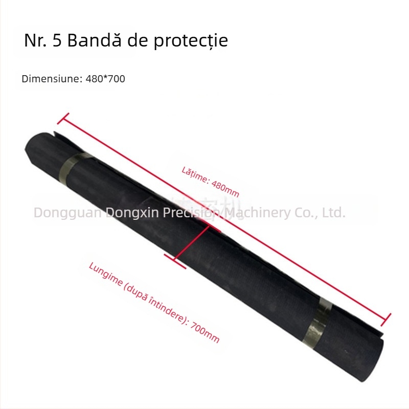 Protecție din cauciuc pentru freză turret, cu panou accordion, protecție împotriva șlajelor de fier, clips pentru cablu și opritor pentru șpan gros