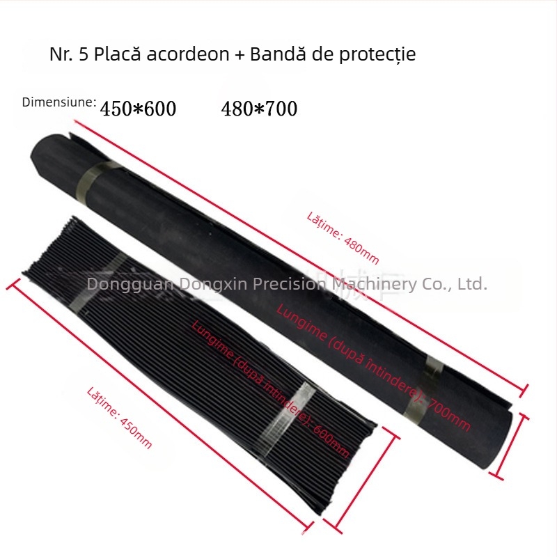 Protecție din cauciuc pentru freză turret, cu panou accordion, protecție împotriva șlajelor de fier, clips pentru cablu și opritor pentru șpan gros
