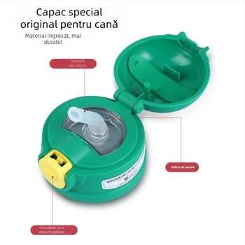 Cup Bear capac original pentru copii – seria Glutinous Rice, capac pentru pahar cu pai și capac pentru termos