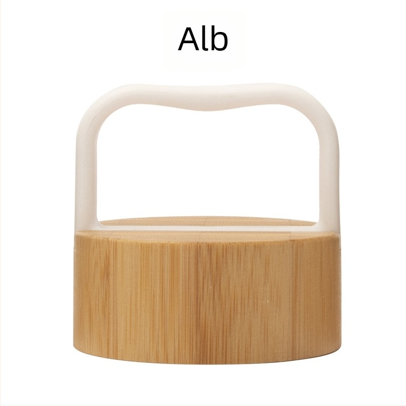 Cap din bambus spiral de 70 mm pentru ceașcă din sticlă și borcan de depozitare