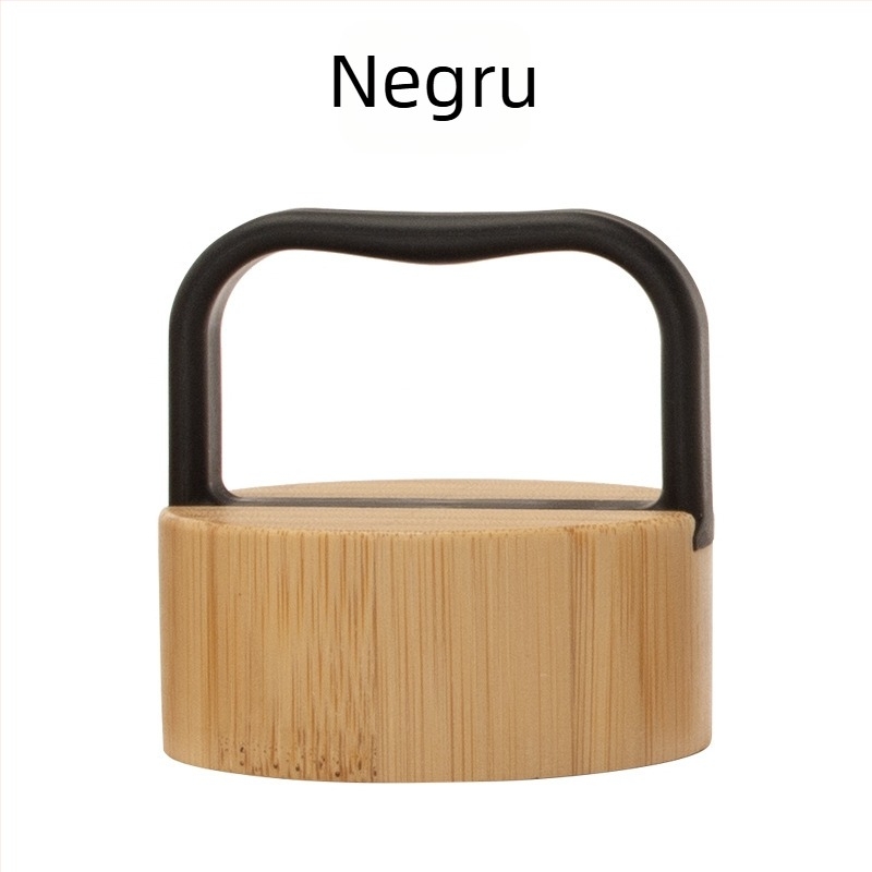 Cap din bambus spiral de 70 mm pentru ceașcă din sticlă și borcan de depozitare